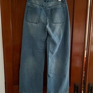 Classic Blue Wide-Leg Women Jeans